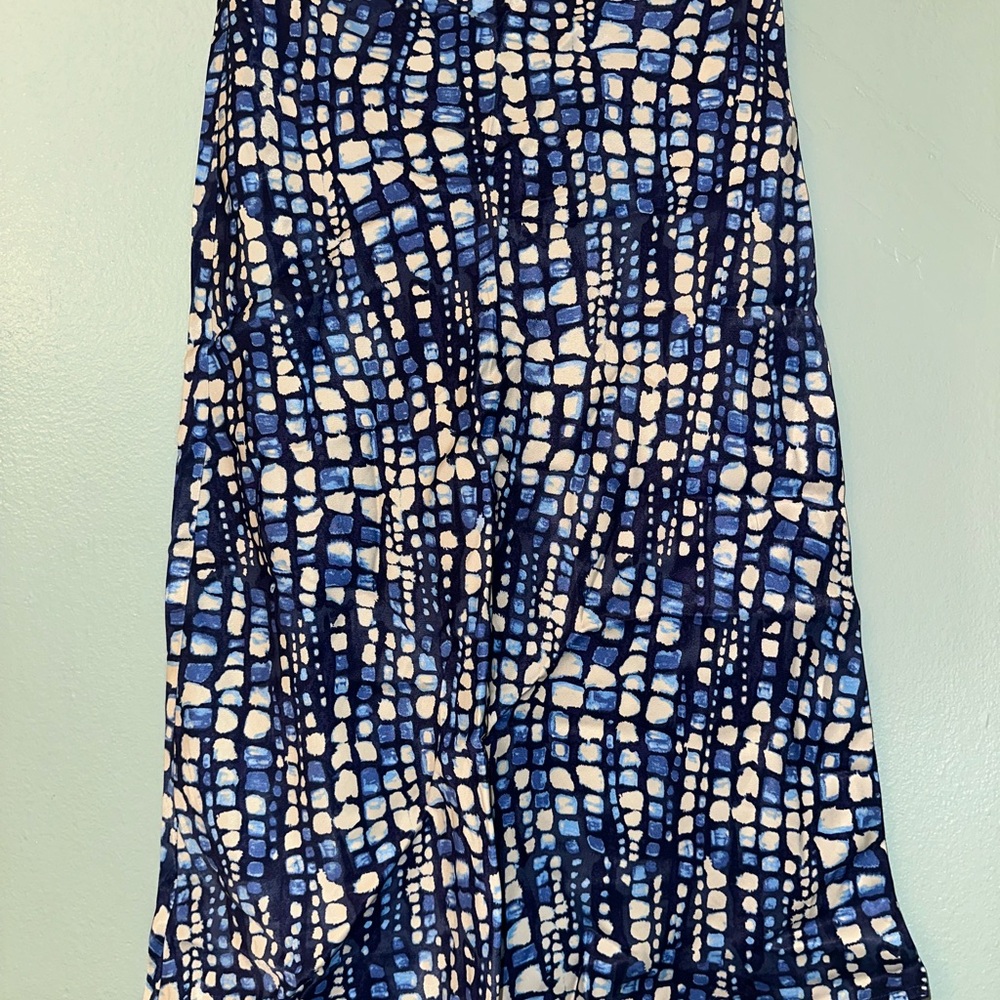 Blue and White Patterned Women's Skirt